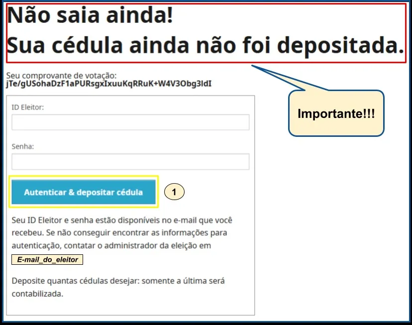Guia passo a passo para registrar o voto