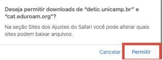 instalação do perfil de configuração
