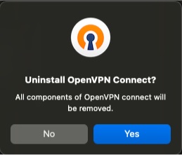 Unistall OpenVPN Connect